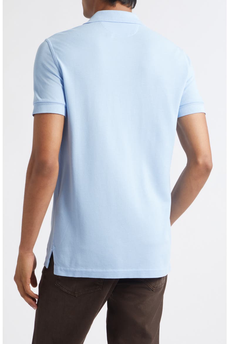 Lyocell & Cotton Piqué Polo, Alternate, color, TURQUOISE