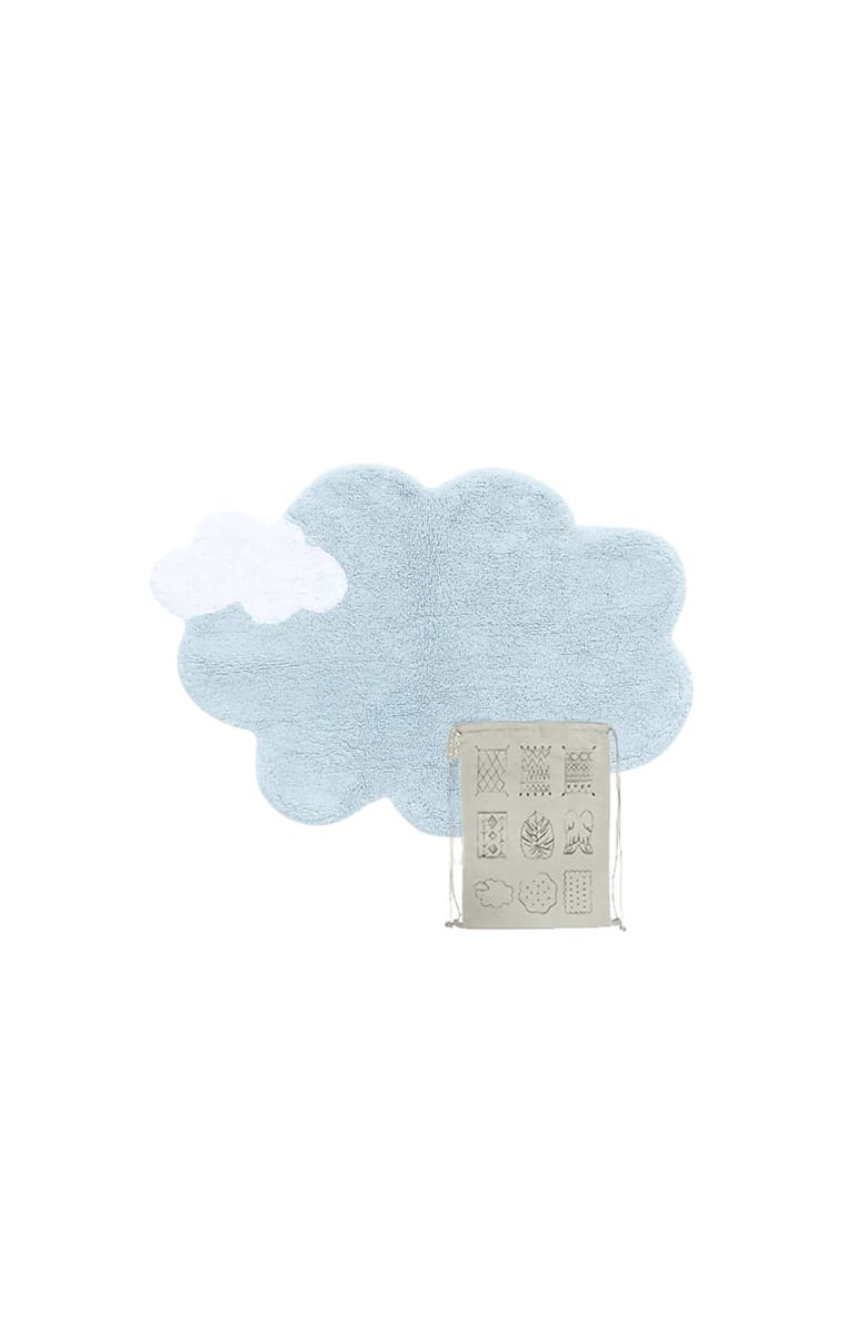 Lorena Canals Washable Rug Mini Dream, Main, color, Light Blue, White