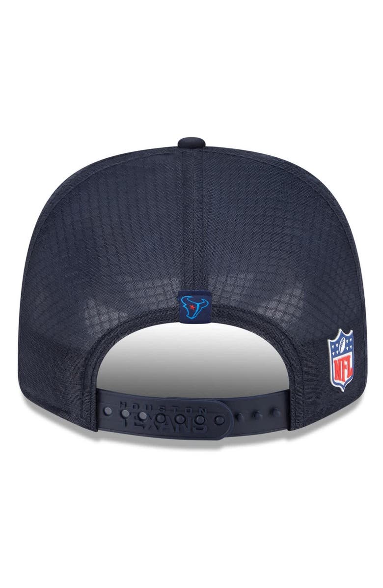 New Era Men's New Era Navy Houston Texans 2025 Sideline H-Town 9SEVENTY Trucker Adjustable Hat, Alternate, color, Navy