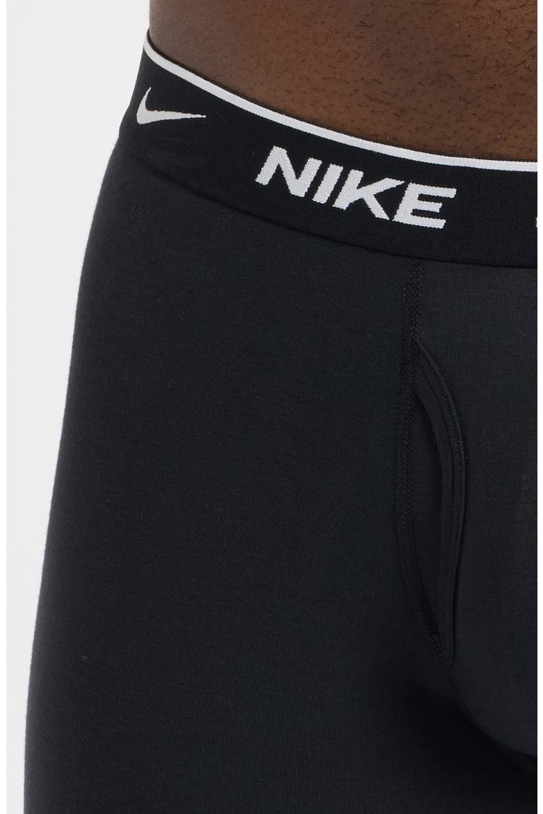 5-Pack Stretch Cotton Boxer Briefs, Alternate, color, BLACK