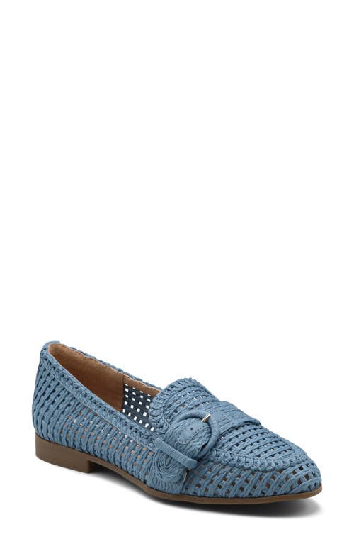 Charles David Finite Raffia Loafer In Blue