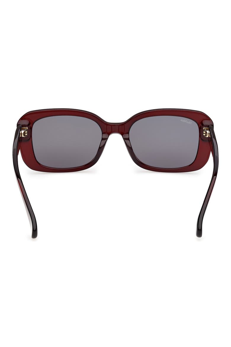 54mm Rectangular Sunglasses, Alternate, color, SHINY BORDEAUX / SMOKE