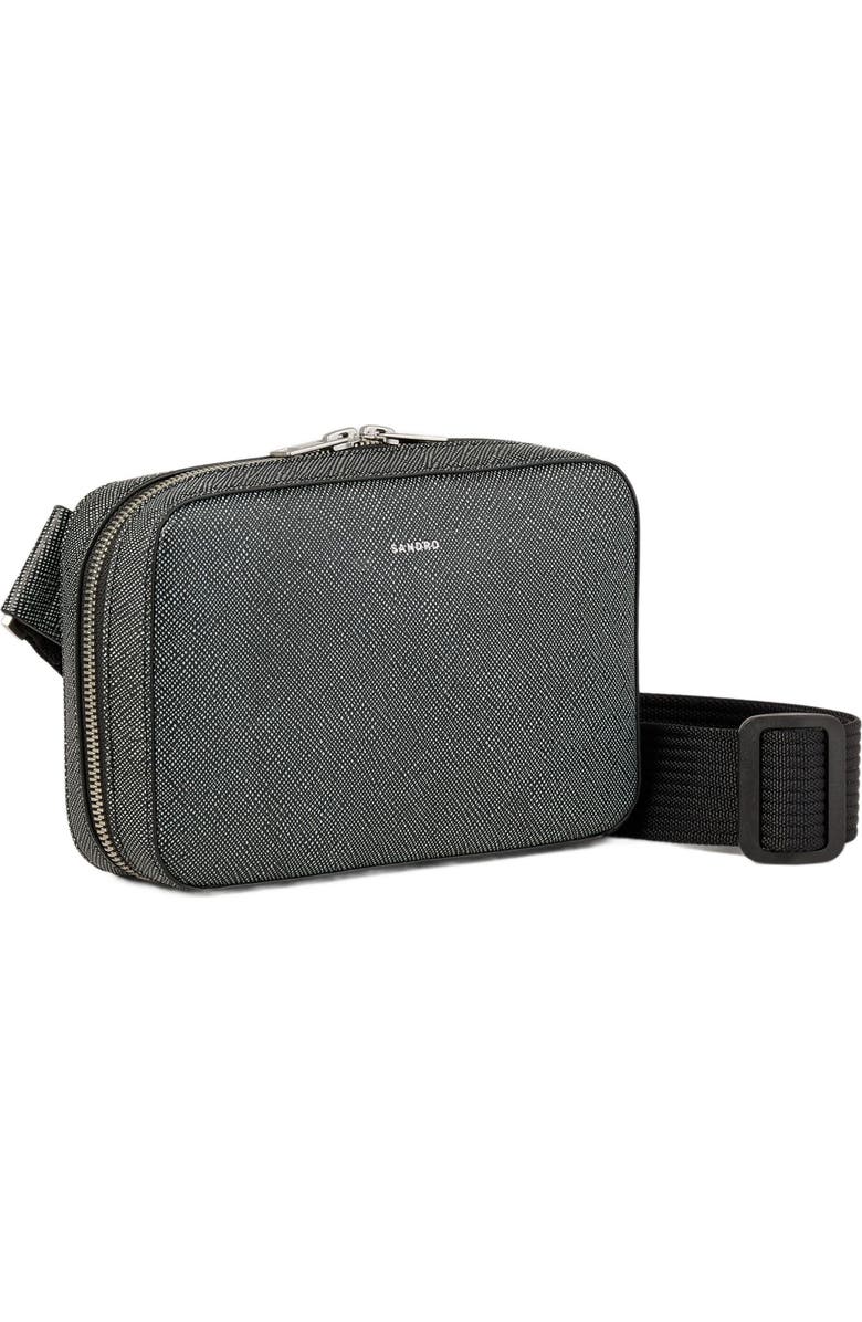 SANDRO Small reconstitued leather bag, Alternate, color,