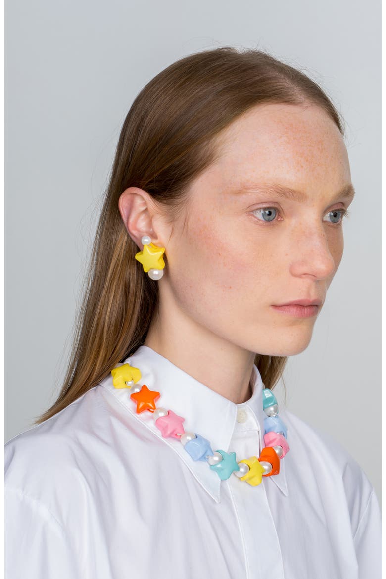 Fiore Mismatched Clip-On Earrings, Alternate, color, MULTI