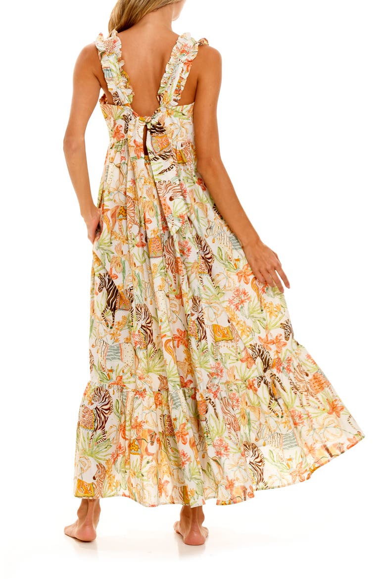 Mika Wide Caravan Cotton Nightgown, Alternate, color, GREEN