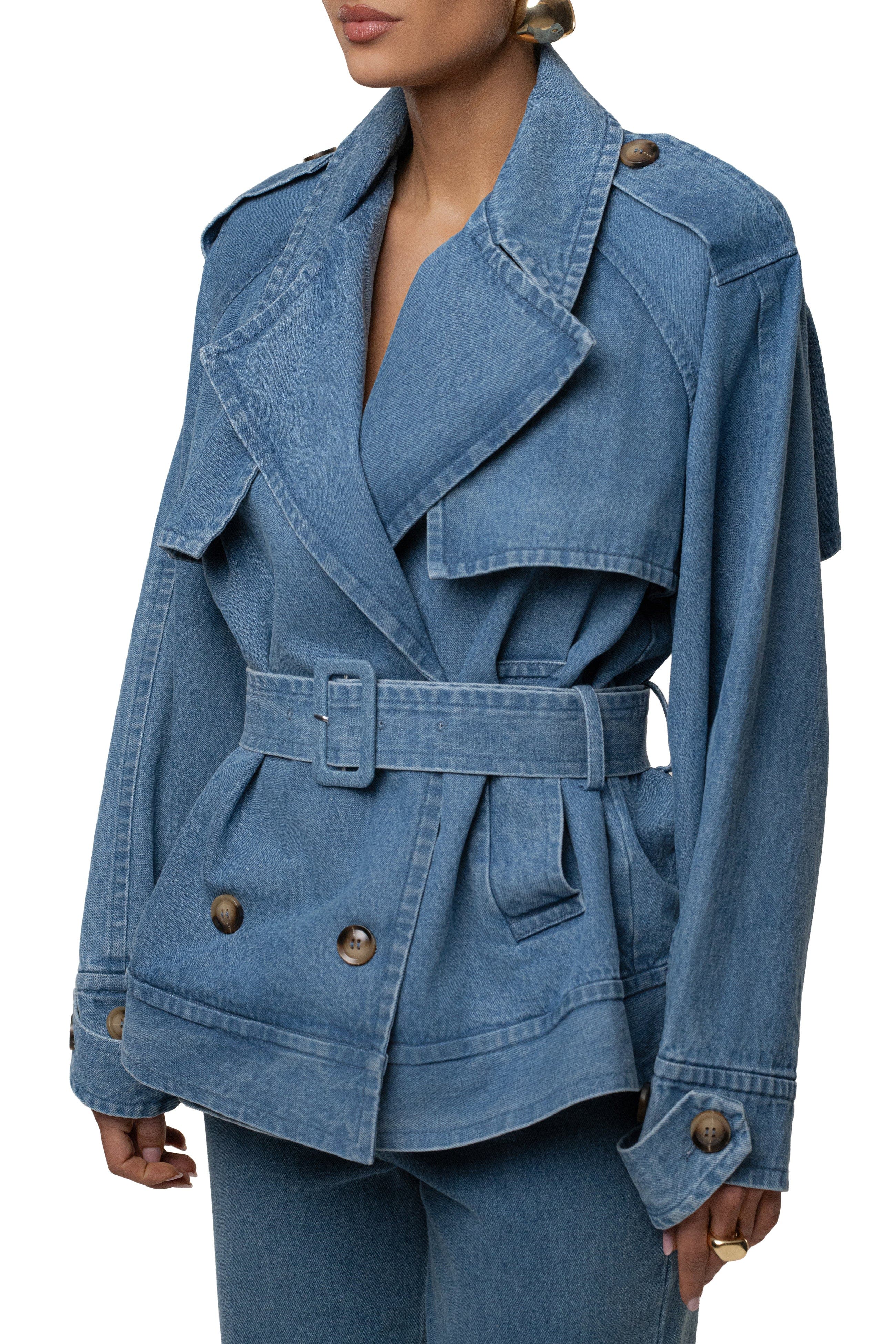 Double Breasted Denim Jacket - image 2