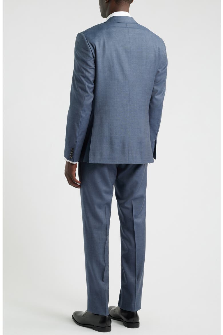 Capri Trim Fit Solid Wool Suit, Alternate, color, BLUE