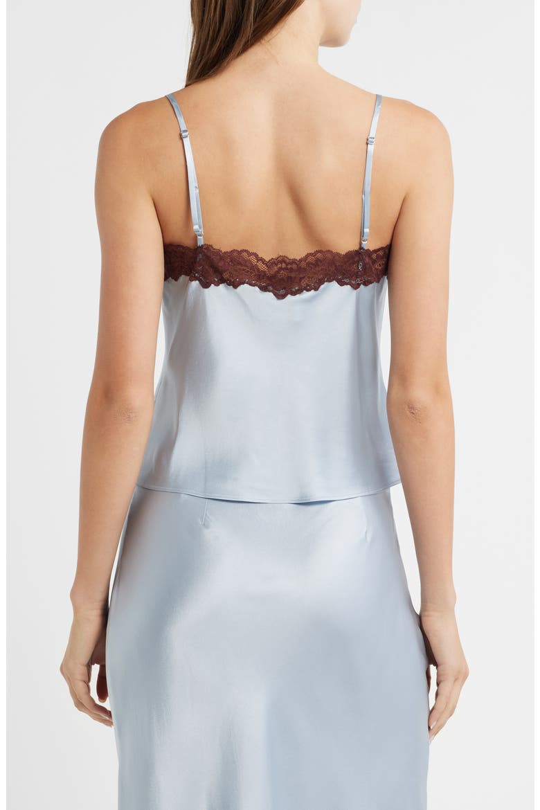 Lace Detail Silk Camisole, Alternate, color, MINERAL LACE