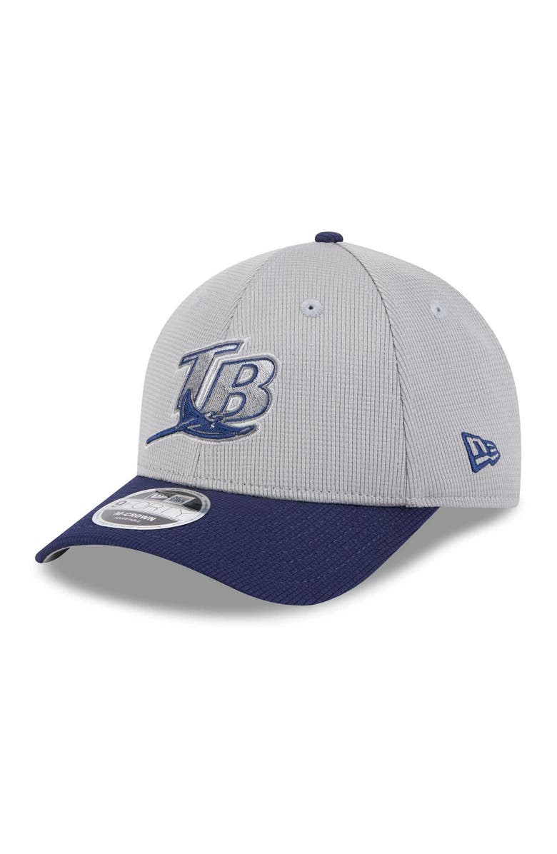 New Era Men's New Era  Gray/Navy Tampa Bay Rays 2025 Batting Practice 9FORTY M-Crown Adjustable Hat, Main, color, 