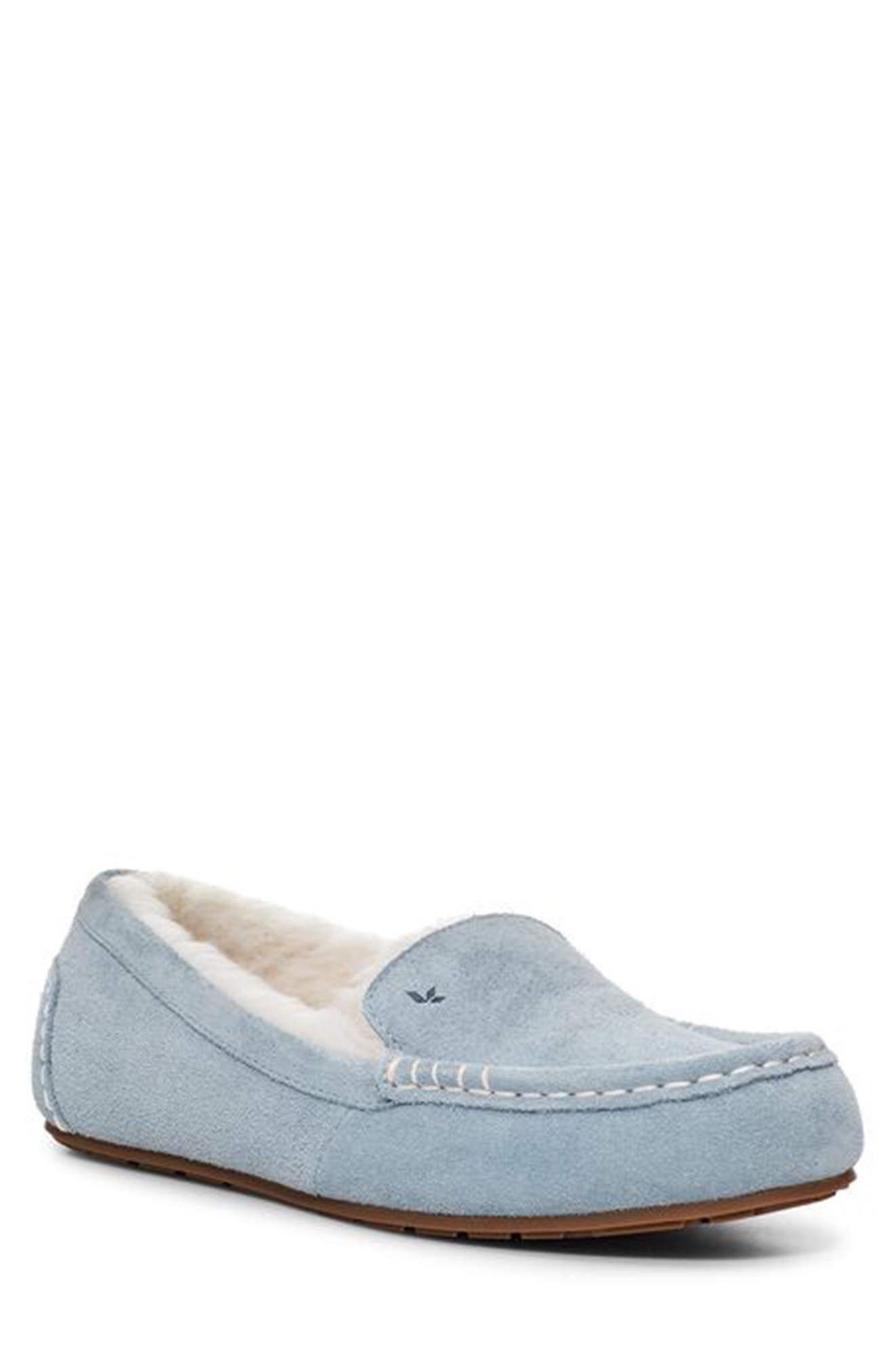 Lezly Faux Shearling Lined Slipper, Main, color, BLUE FOG