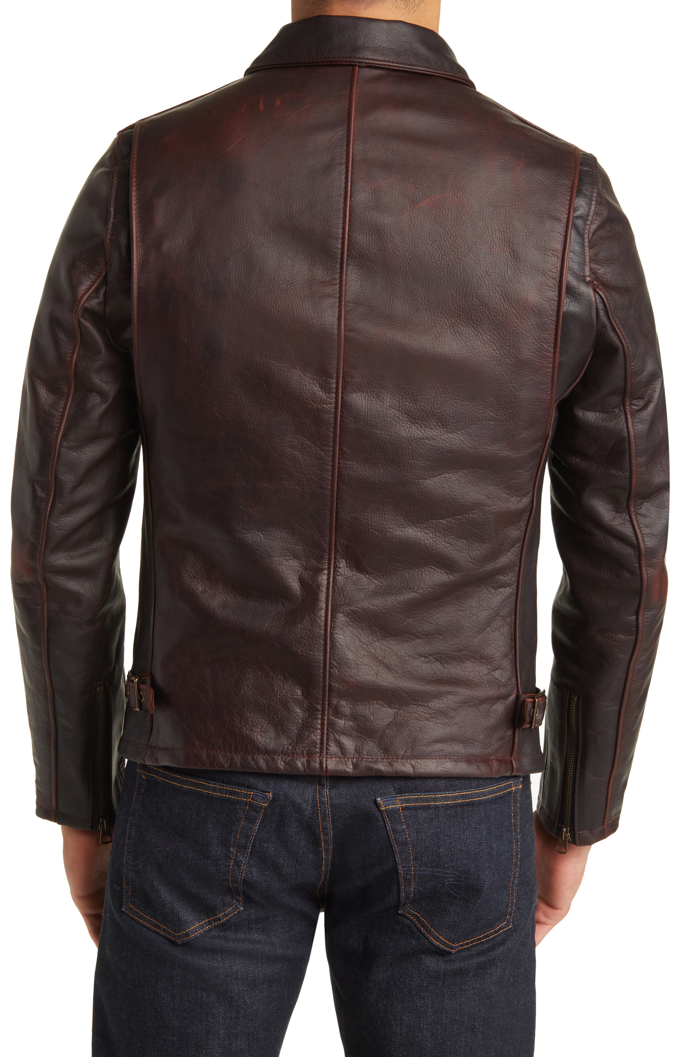Waxy Cowhide Leather Mechanics Jacket - image 2