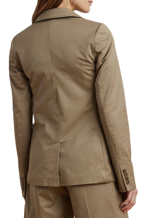 RALPH LAUREN LAUREN RALPH LAUREN COTTON BLEND TWILL BLAZER