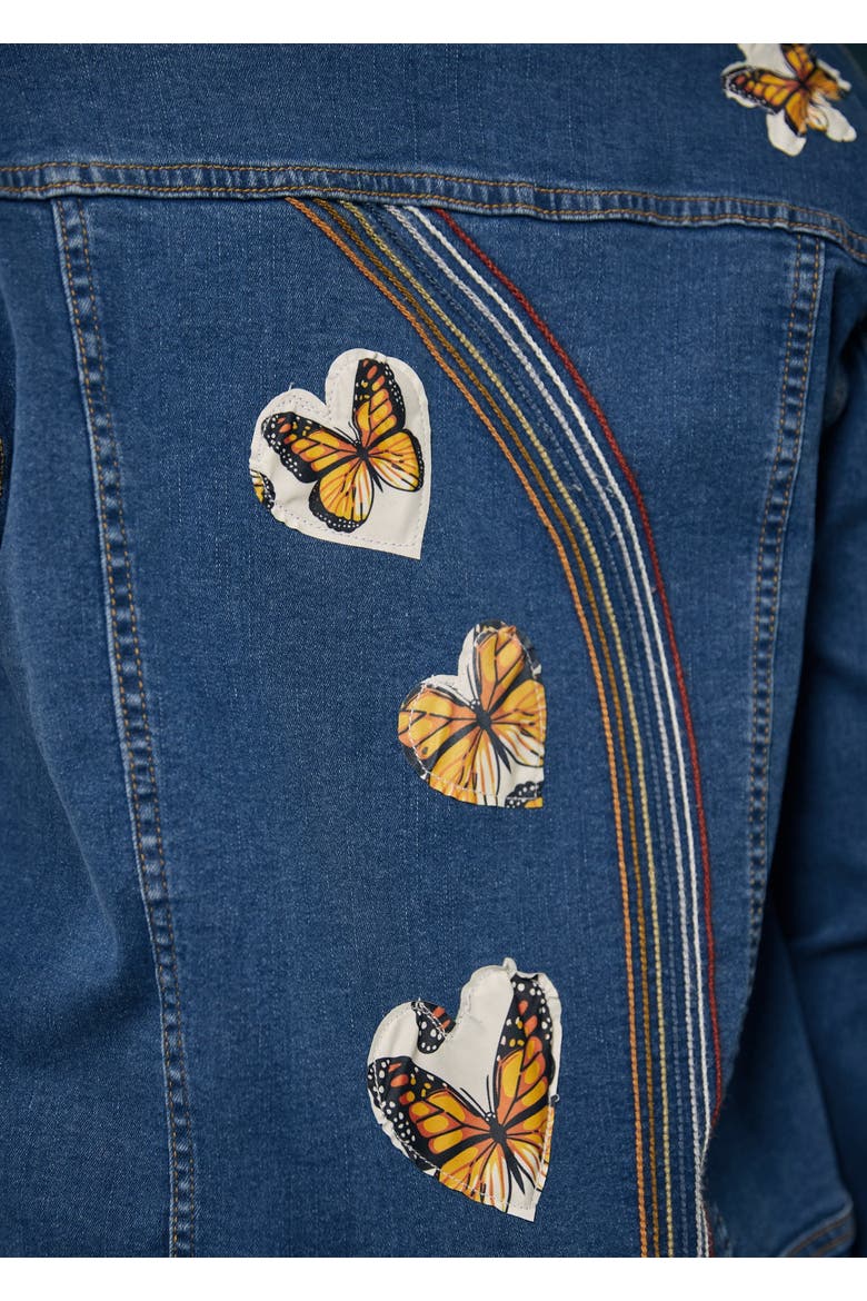Over the Rainbow Denim Jacket, Alternate, color, Faded Sky Medium Wash
