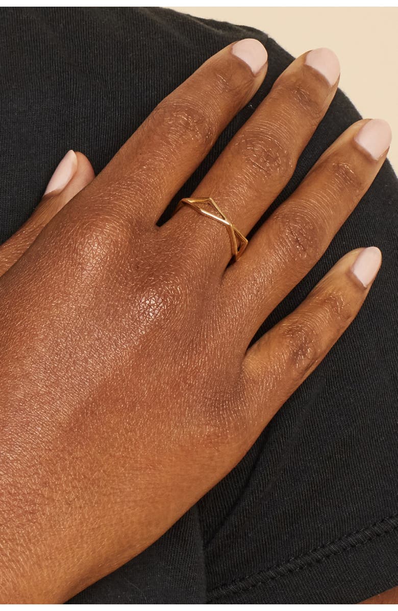 Oradina 14K Yellow Gold 1975 Bow Ring, Alternate, color, Rose Gold