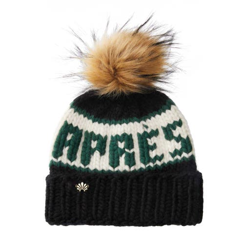 Lele Sadoughi Black & Forest Apres Beanie In Black