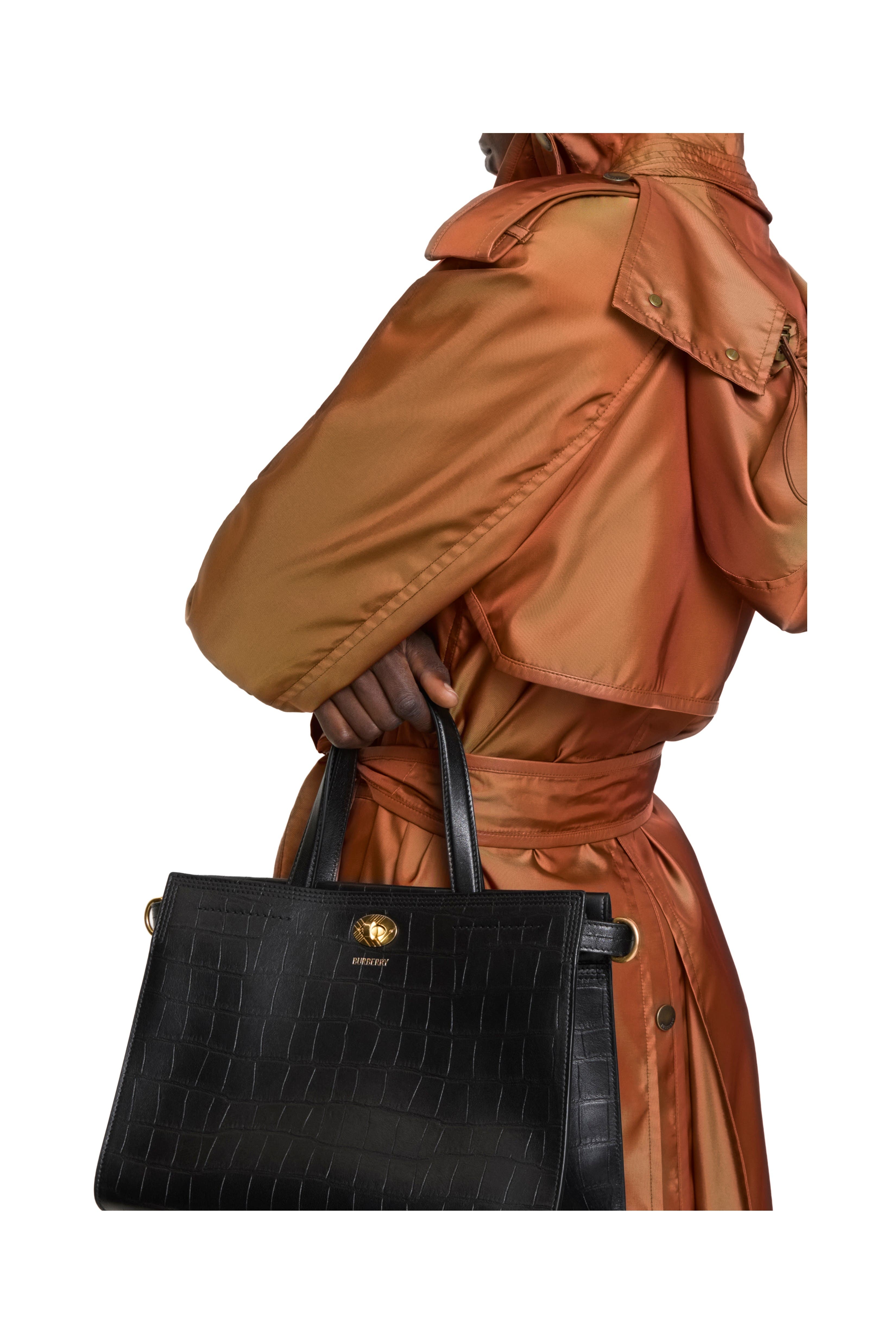 Burberry Small Cotswolds Tote, Alternate, color, Black