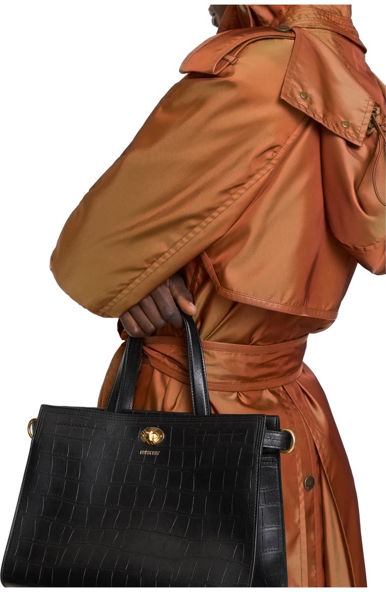 Burberry Small Cotswolds Tote, Alternate, color, Black