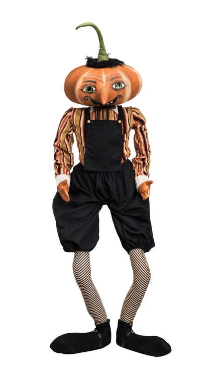 Gilbert Pumpkin Head Joe Spencer Gathered Traditions Halloween Art Doll Figure