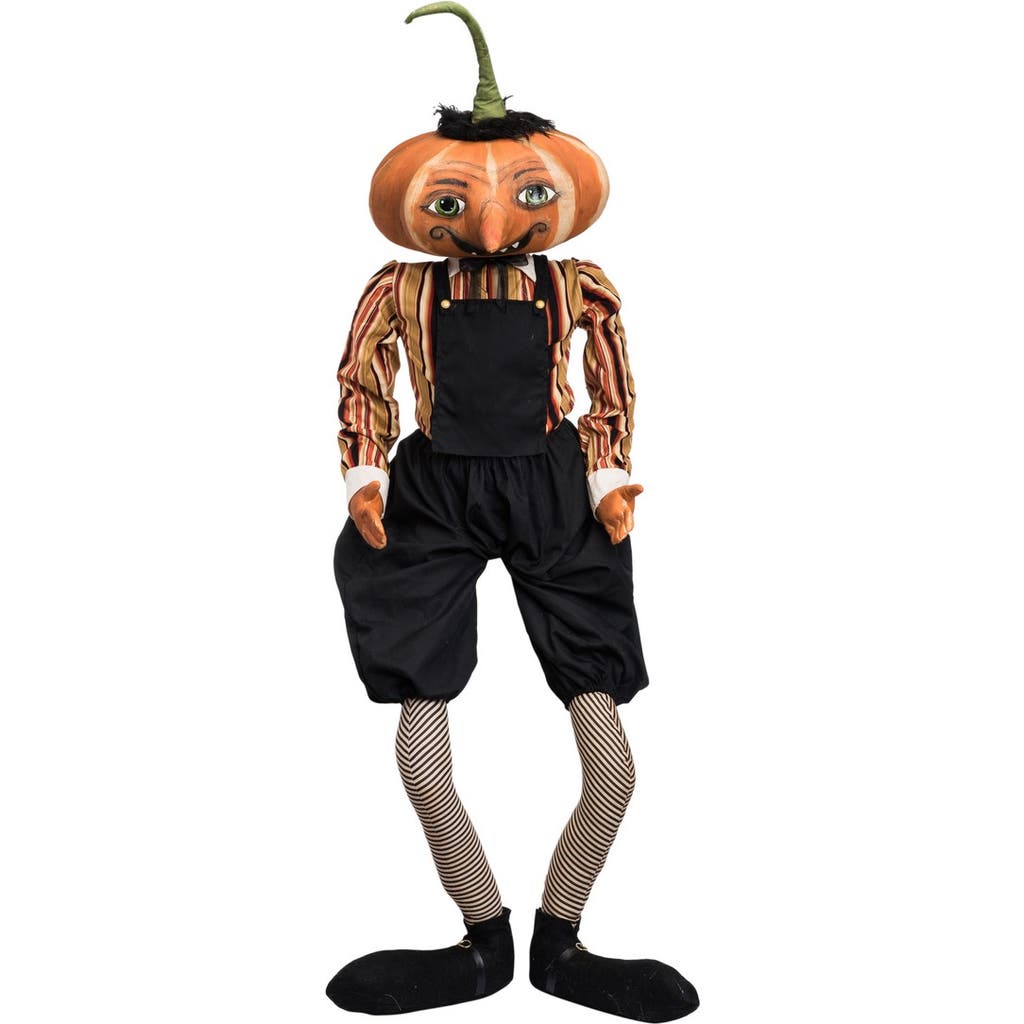 Gallerie Ii Gilbert Pumpkin Head Joe Spencer Gathered Traditions Halloween Art Doll Figure In Black