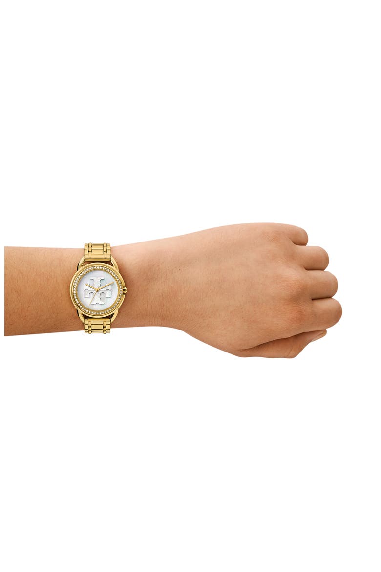 The Miller Glitz Bracelet Watch, 34mm, Alternate, color, GOLD