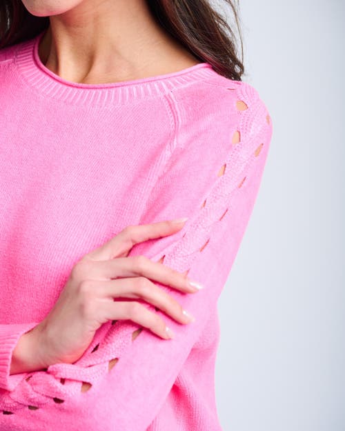 Lisa Todd Neon Lights Cotton Sweater In Pink