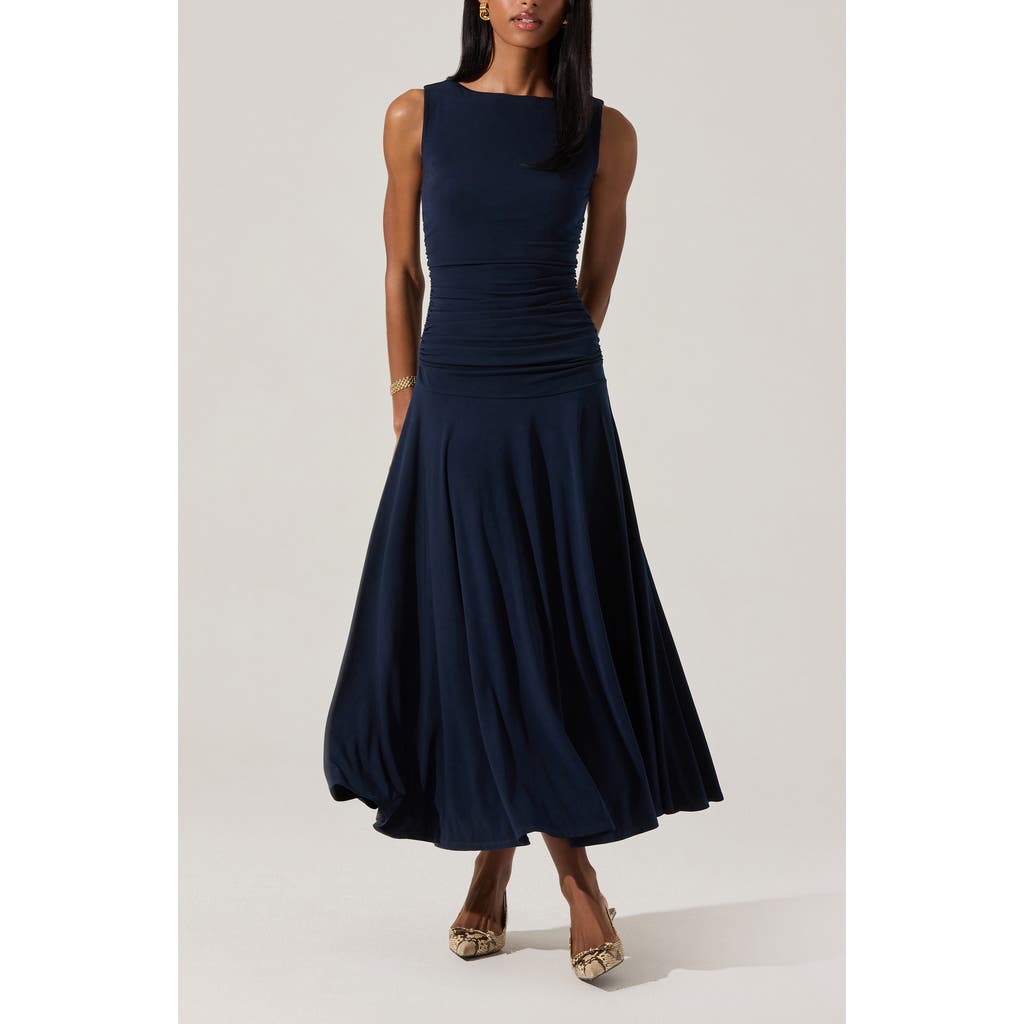 Astr The Label Melisandre Sleeveless A-line Dress In Blue