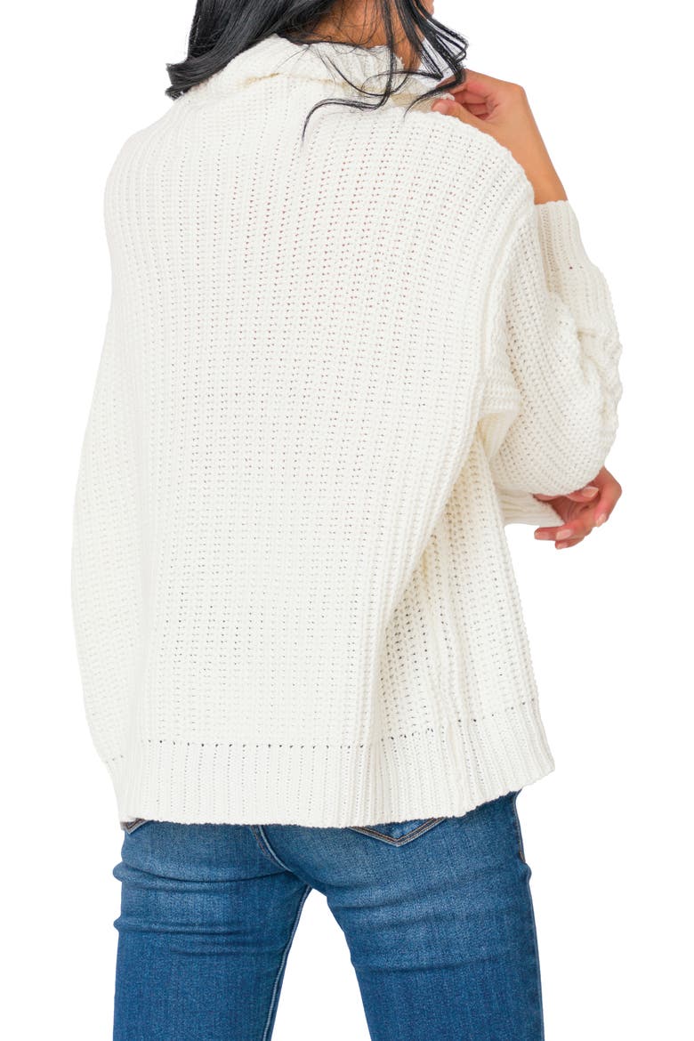 Oversize Turtleneck Sweater, Alternate, color, IVORY