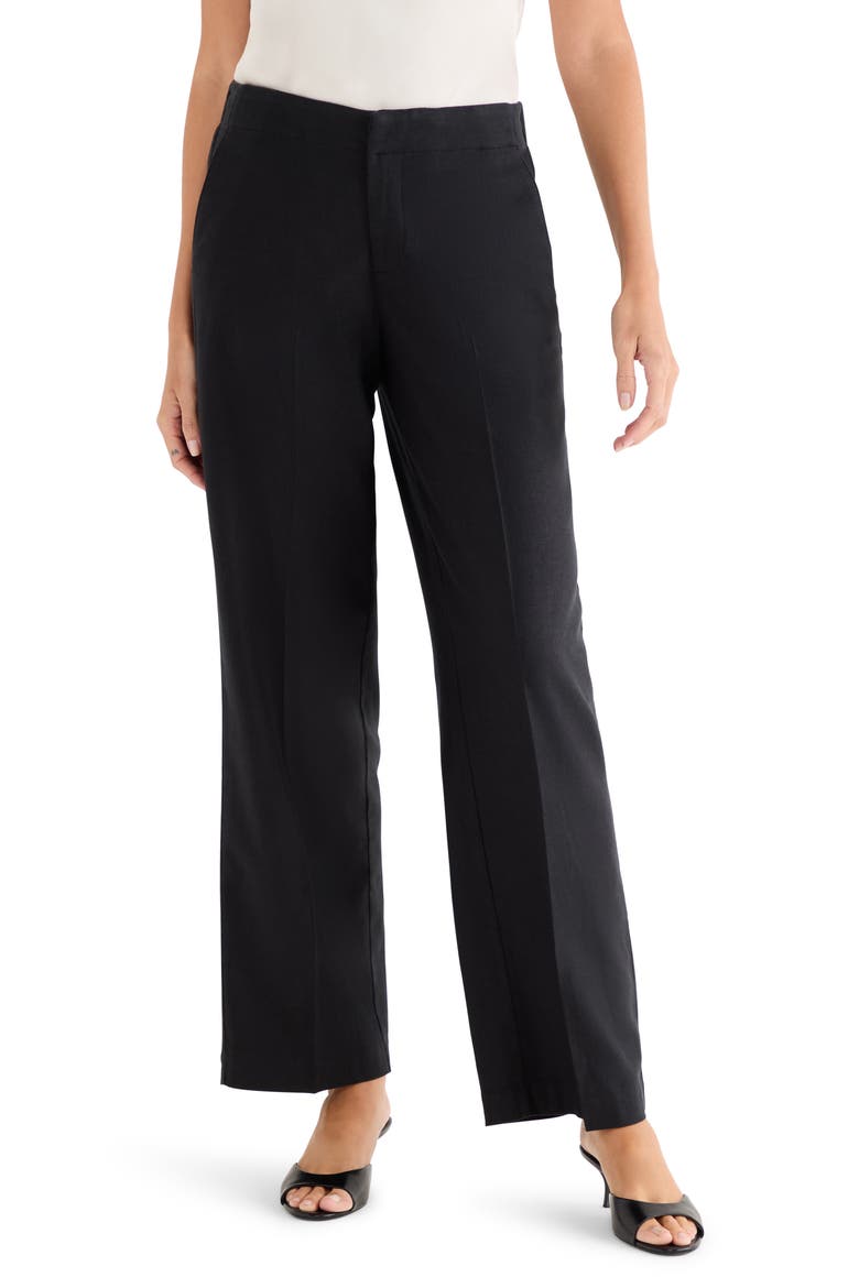 Lenox Linen Blend Pants, Main, color, BLACK ONYX