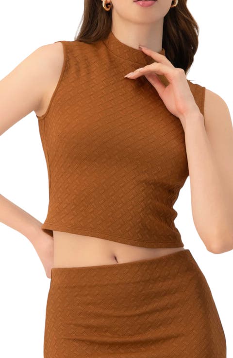 Knit Sleeveless Crop Top