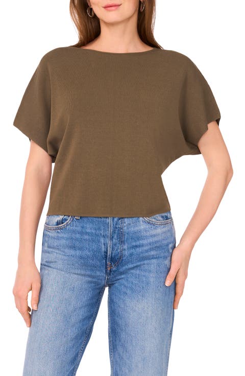 Short Sleeve Crop Sweater