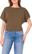 Halogen® Short Sleeve Crop Sweater