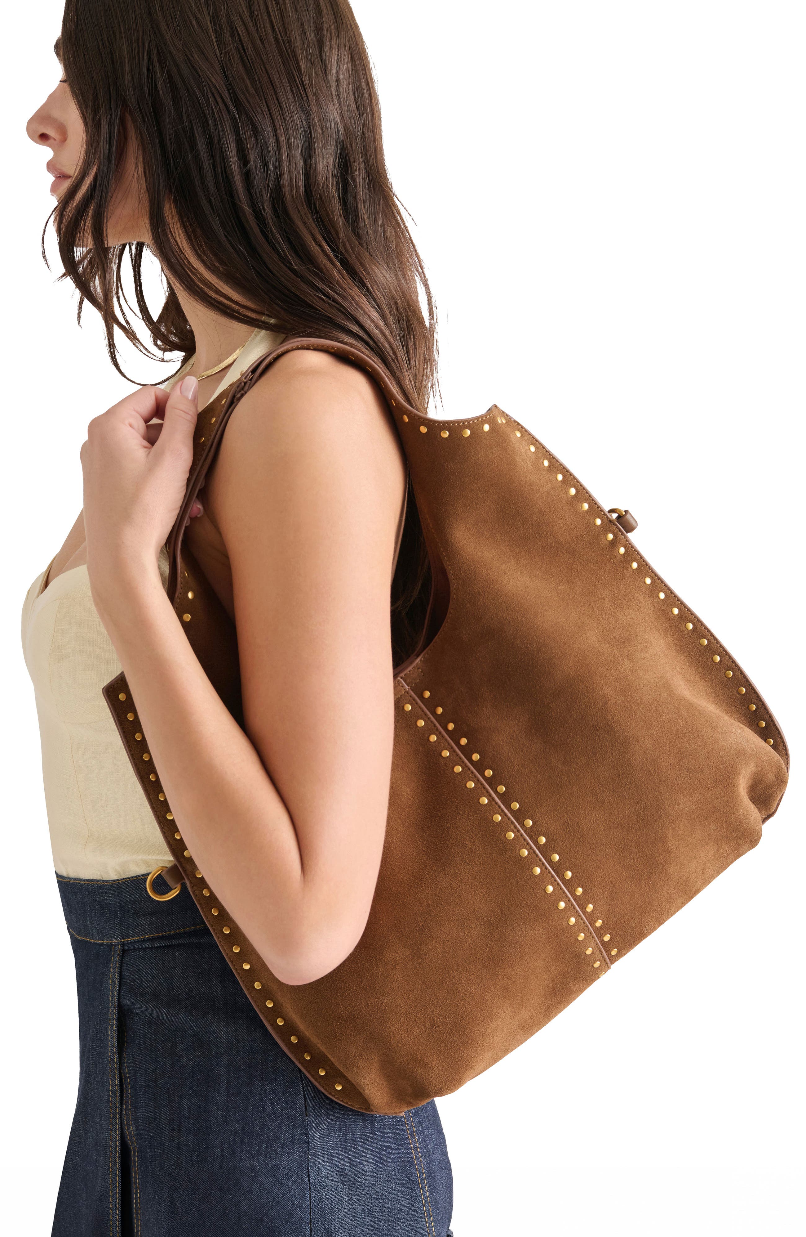 Sonora Suede Hobo, Alternate, color, MID BROWN