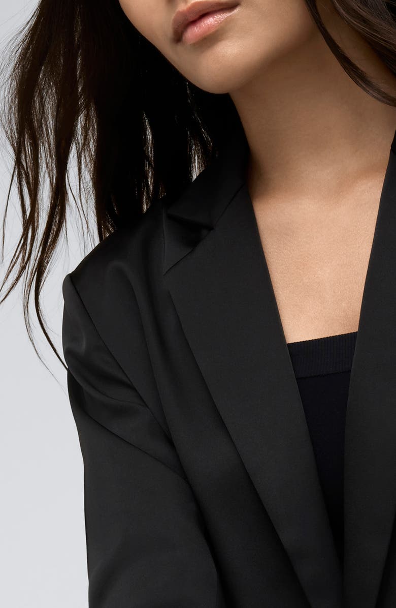 Kenneth Cole One-Button Satin Blazer, Alternate, color, 