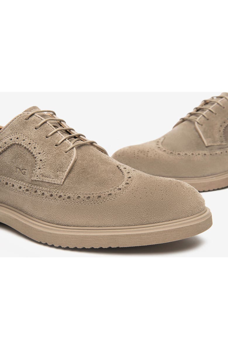 NeroGiardini Wingtip Derby, Alternate, color, Taupe