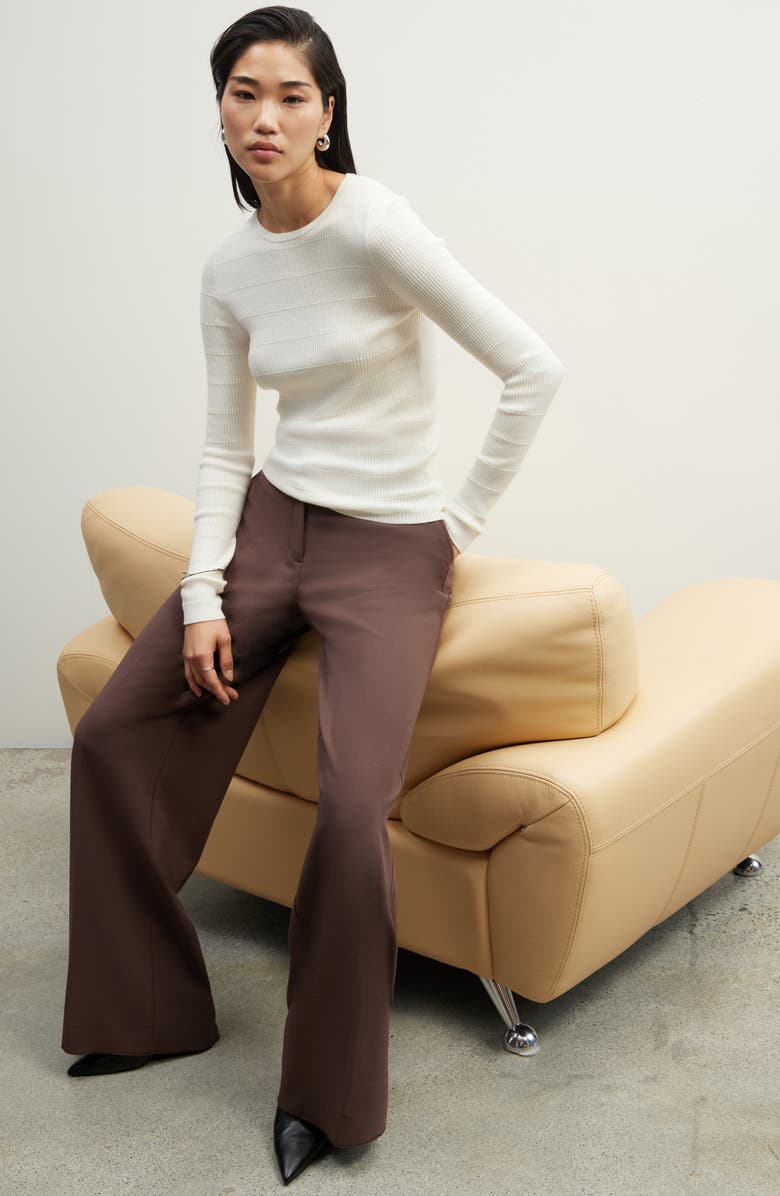 Nordstrom Wool Blend Skinny Sweater, Alternate, color, Ivory Tofu