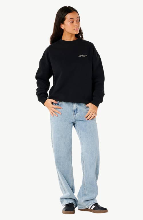 Rip Curl Neon Diamond Heritage Sweatshirt In Black