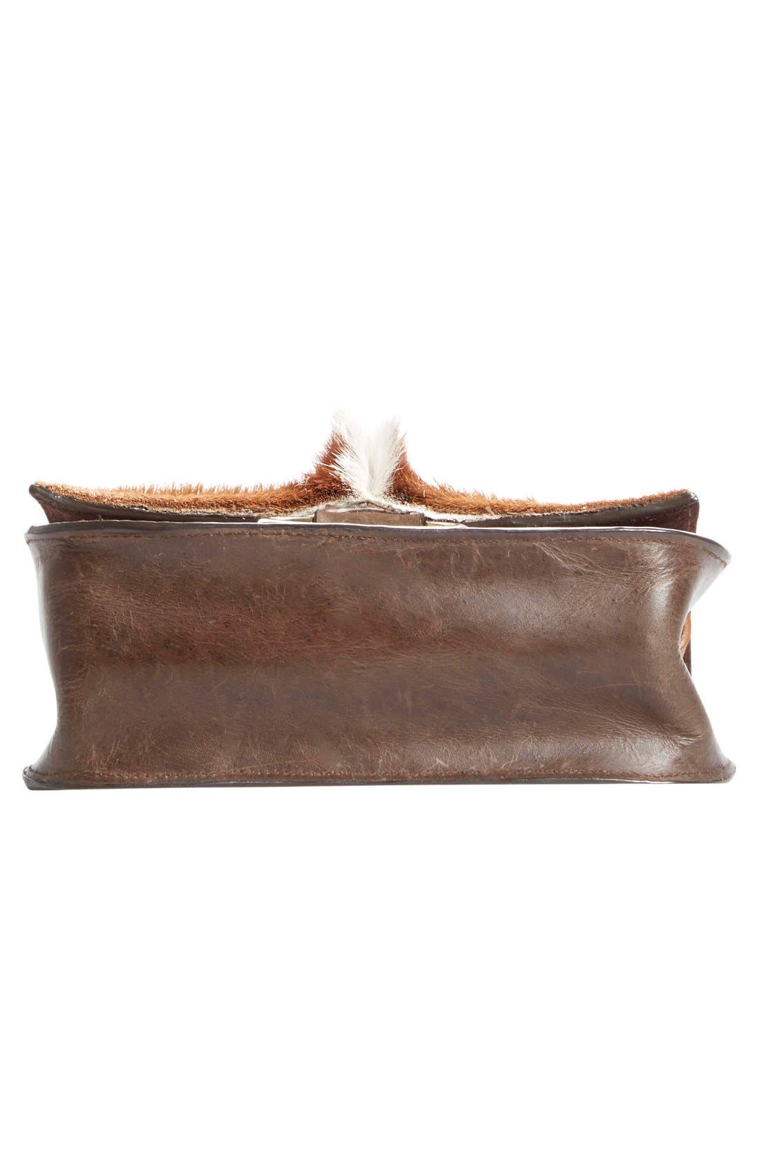 'Palma' Springbok & Leather Crossbody Bag, Alternate, color, BROWN/ NATURAL