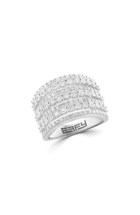 Sterling Silver Diamond Ring