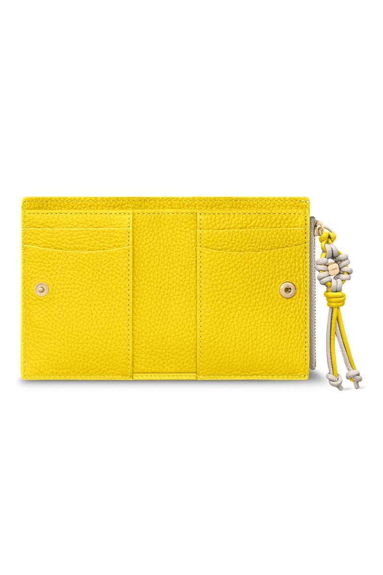 Bloom Edition Small Leather Bifold Wallet, Alternate, color, Foam Daisy