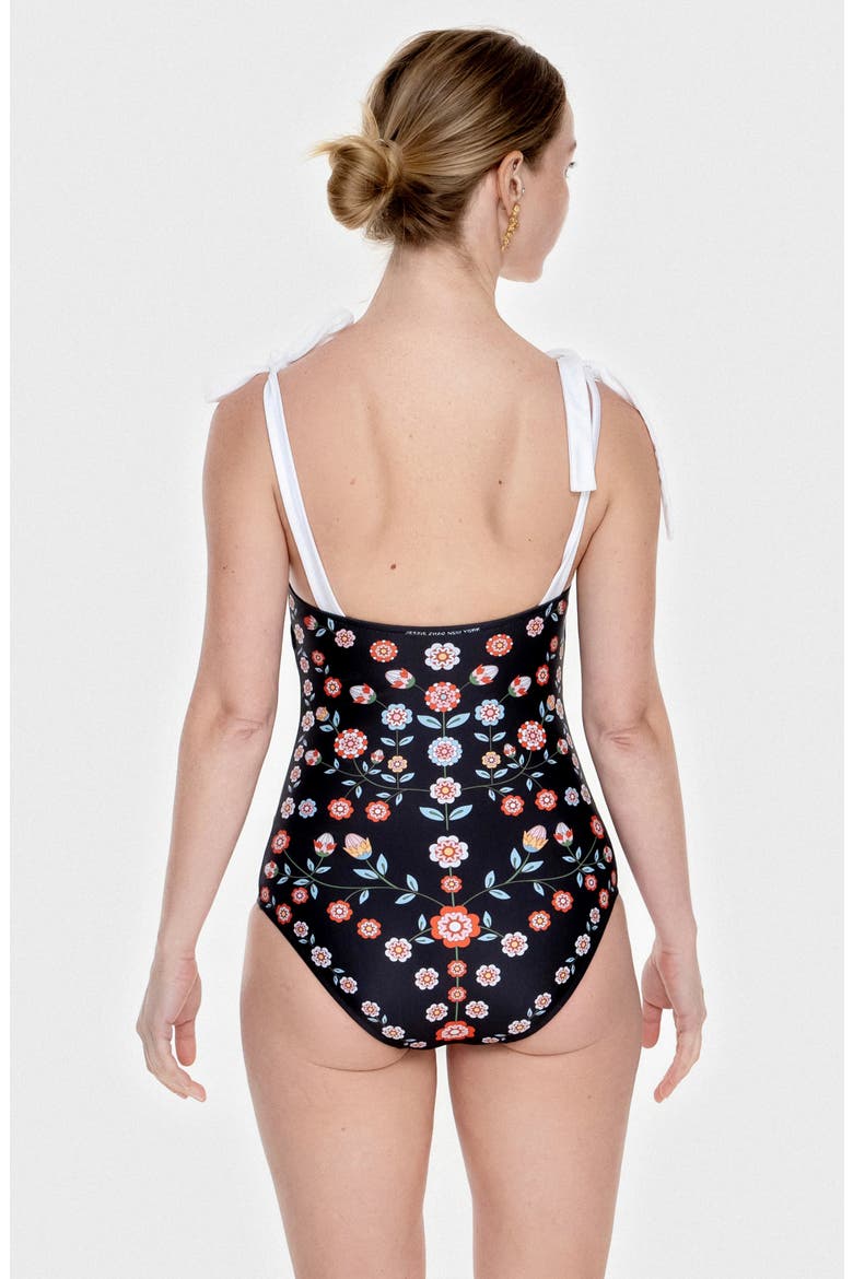 Ballerina One-Piece Swimsuit, Alternate, color, black