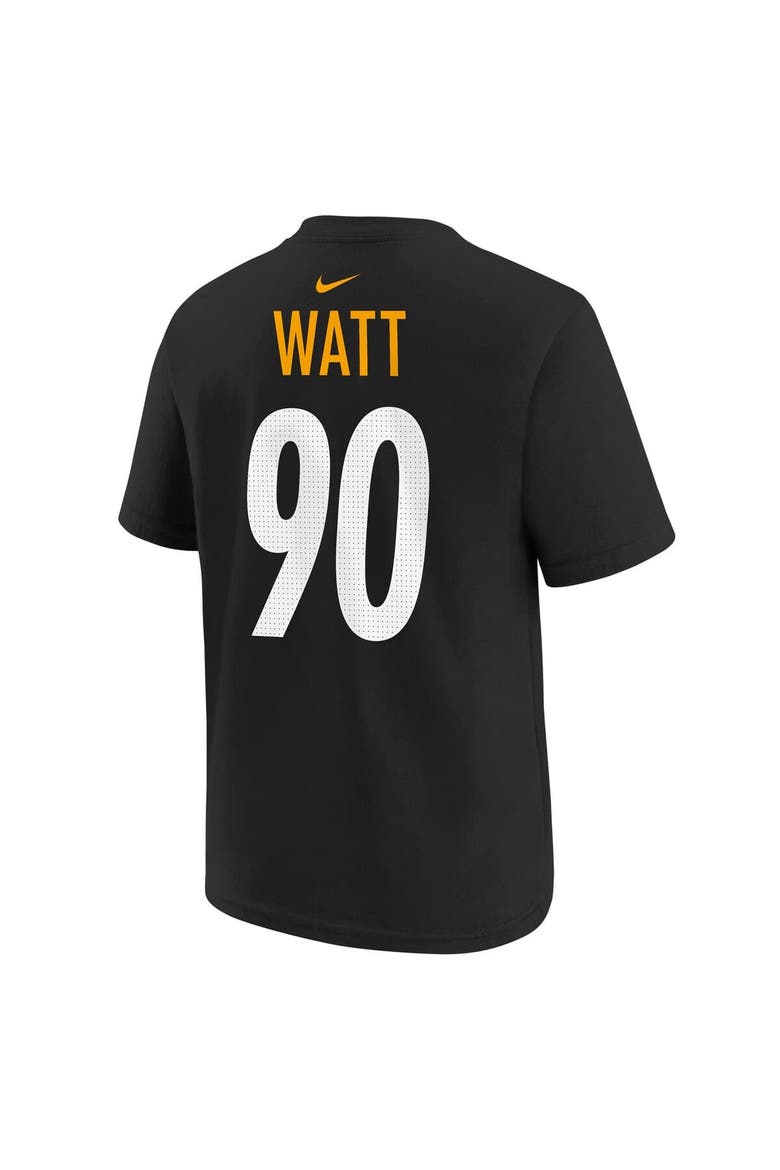 Youth Nike T.J. Watt Black Pittsburgh Steelers Player Name & Number T-Shirt, Alternate, color, Black