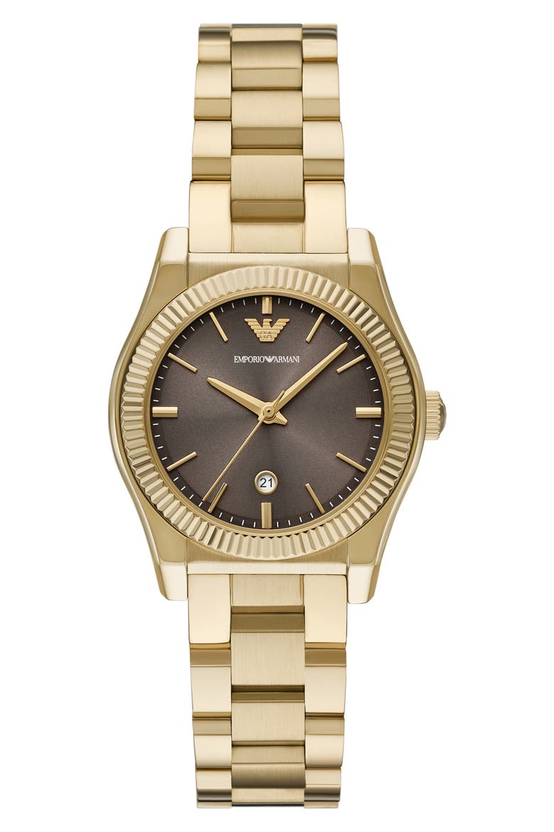 Three-Hand Bracelet Watch, 32mm, Main, color, GOLD