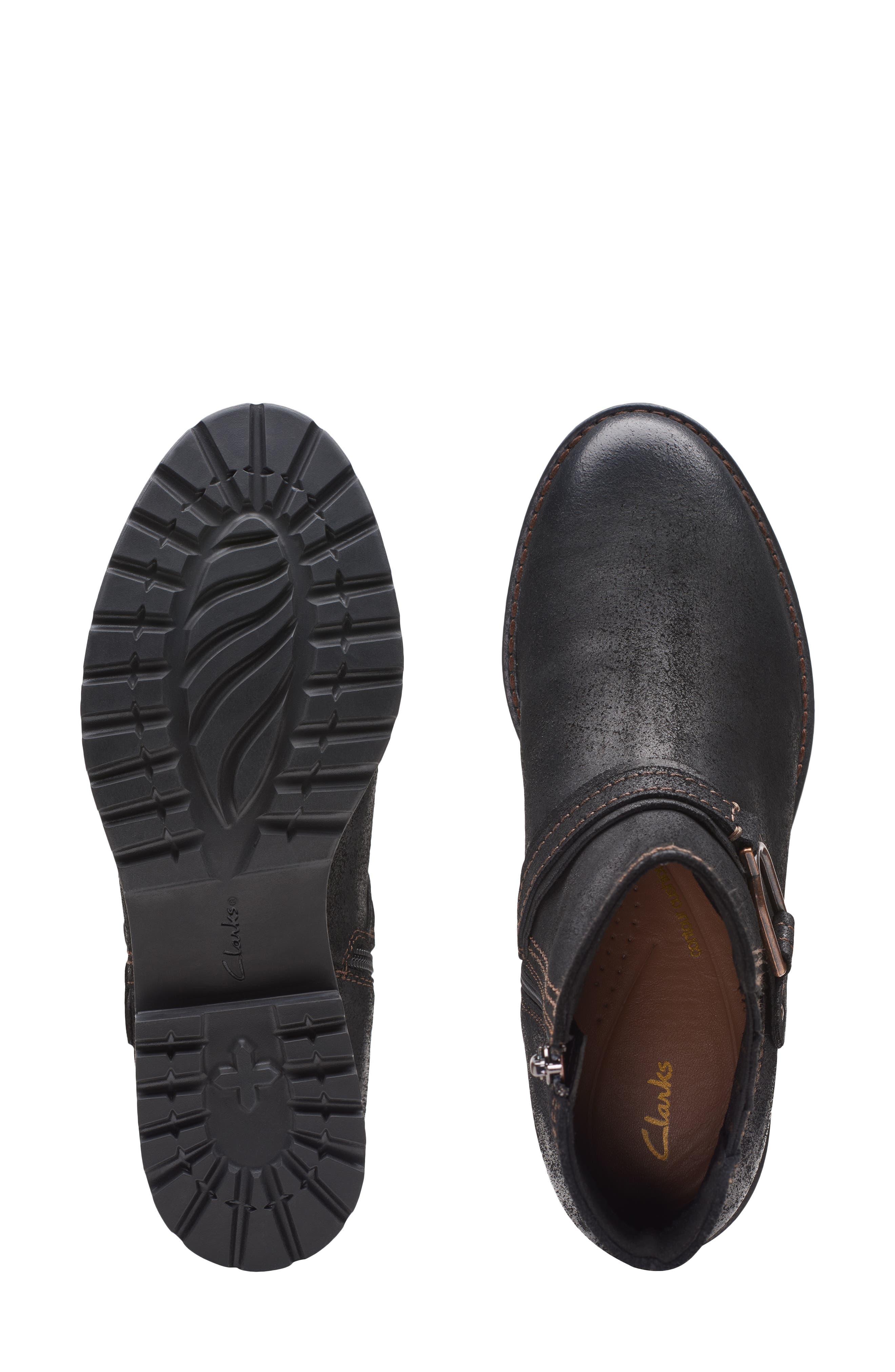 Clarks<sup>®</sup> Aspra Buckle Ankle Bootie, Alternate, color, 