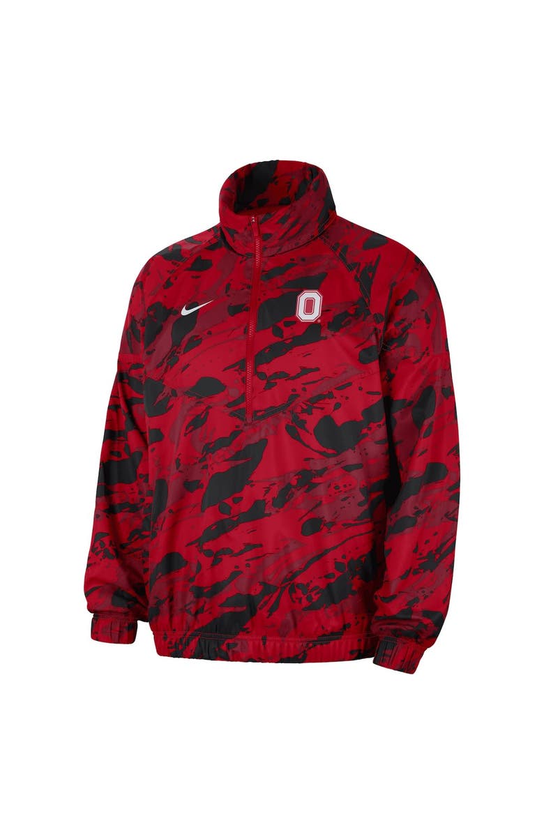 Nike Men's Nike  Scarlet Ohio State Buckeyes Anorak Half-Zip Jacket, Alternate, color, 