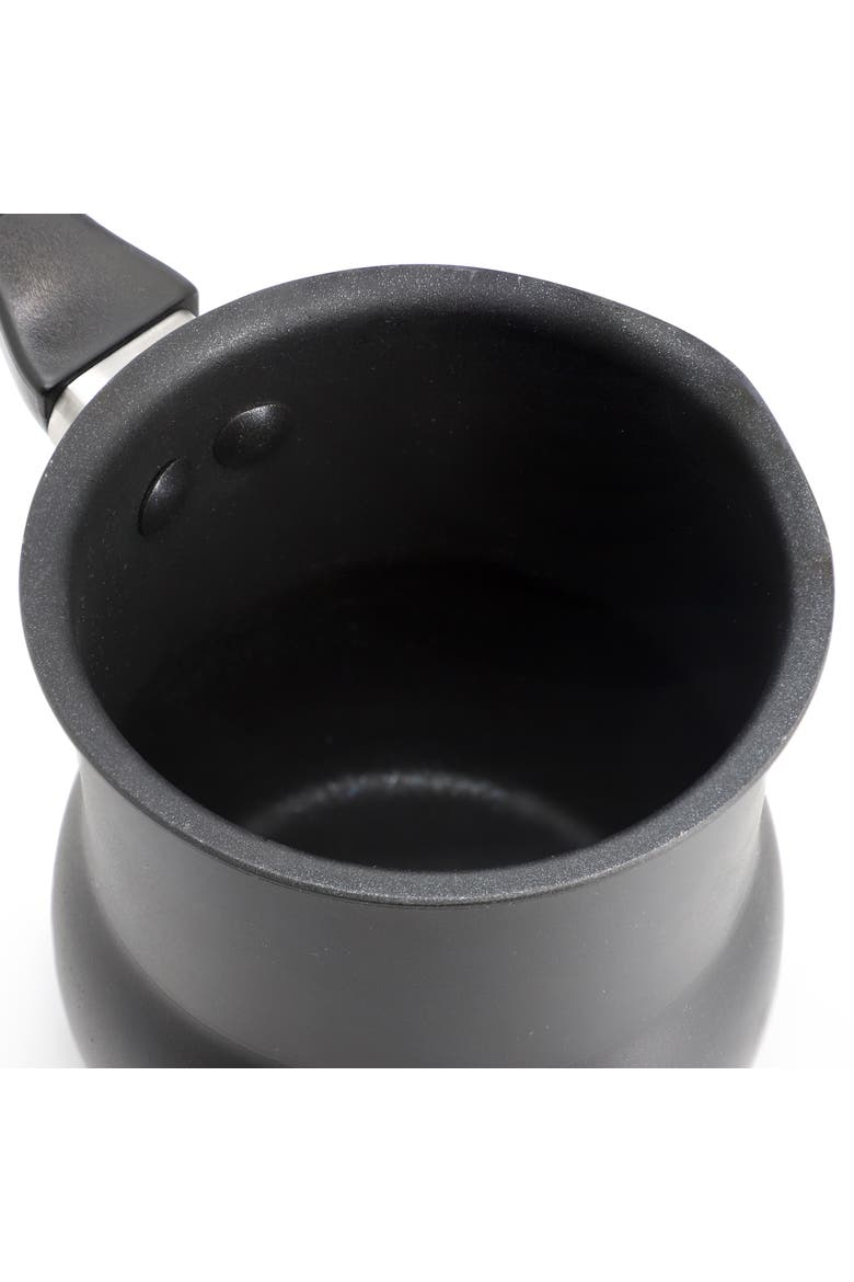 0.45 Quart Aluminum Nonstick Turkish Coffee Warmer in Black with Cool Touch Handle, Alternate, color, Black