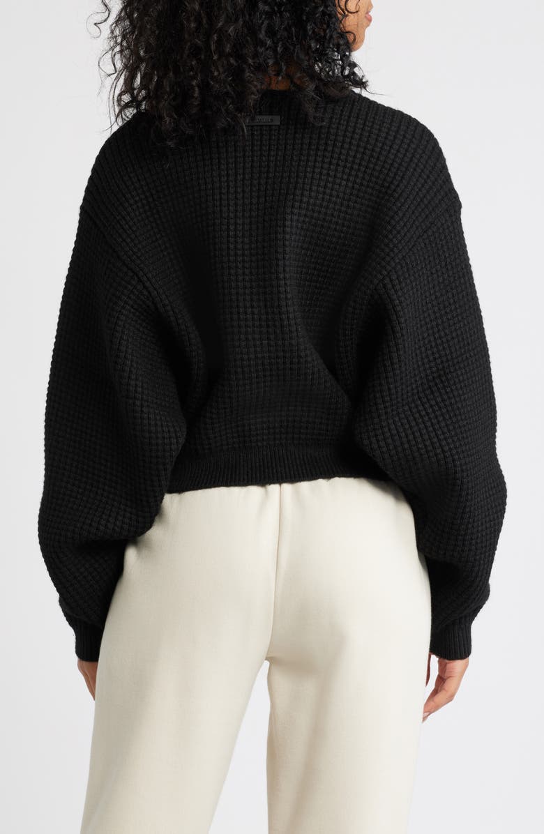 Fear of God Essentials Heavy Waffle Knit Crop Sweater, Alternate, color, 