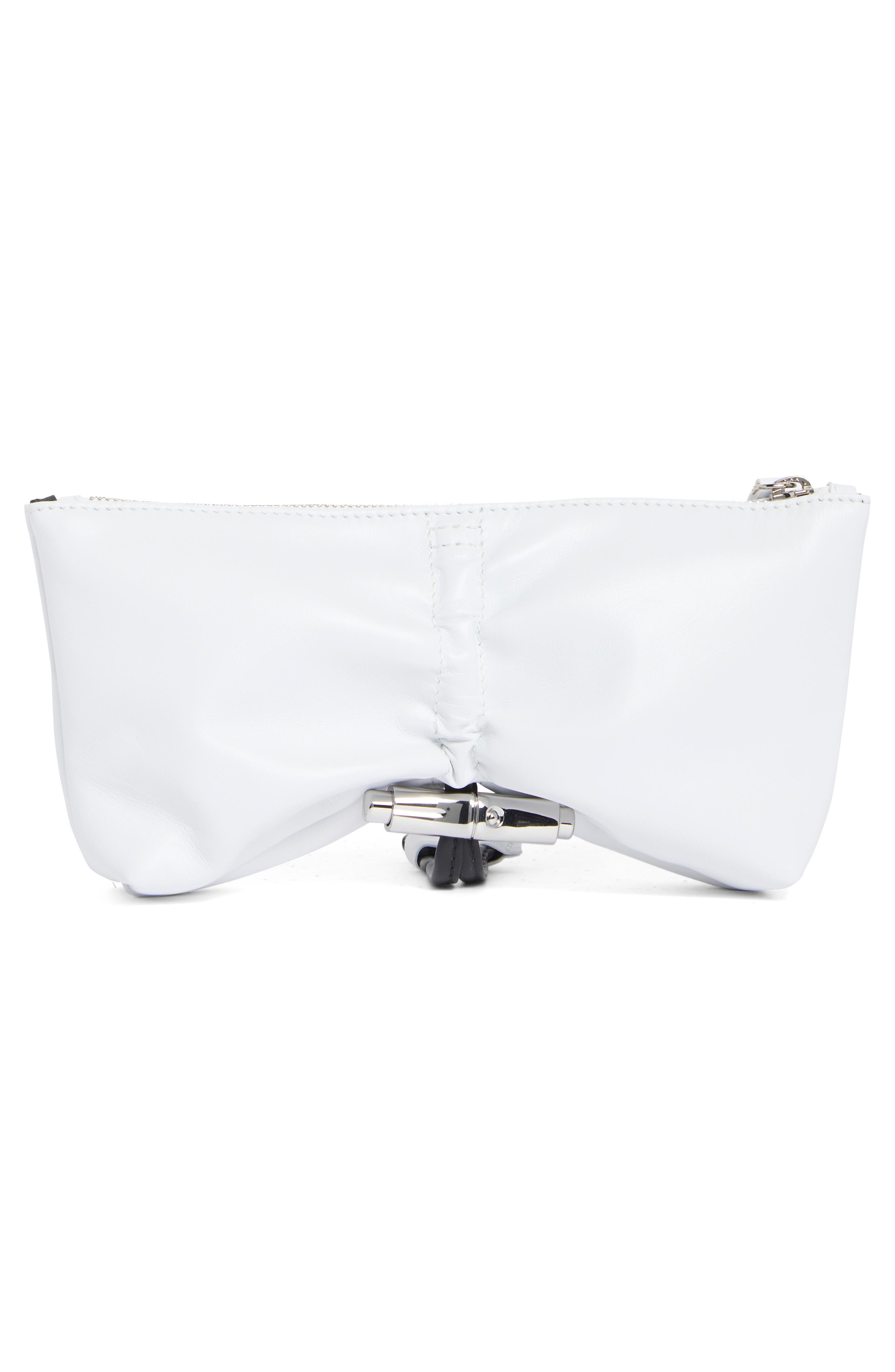 Longchamp Le Roseau Small Clutch, Alternate, color, White