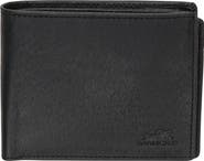 Mancini Buffalo RFID Center Wing Wallet with Coin Pocket