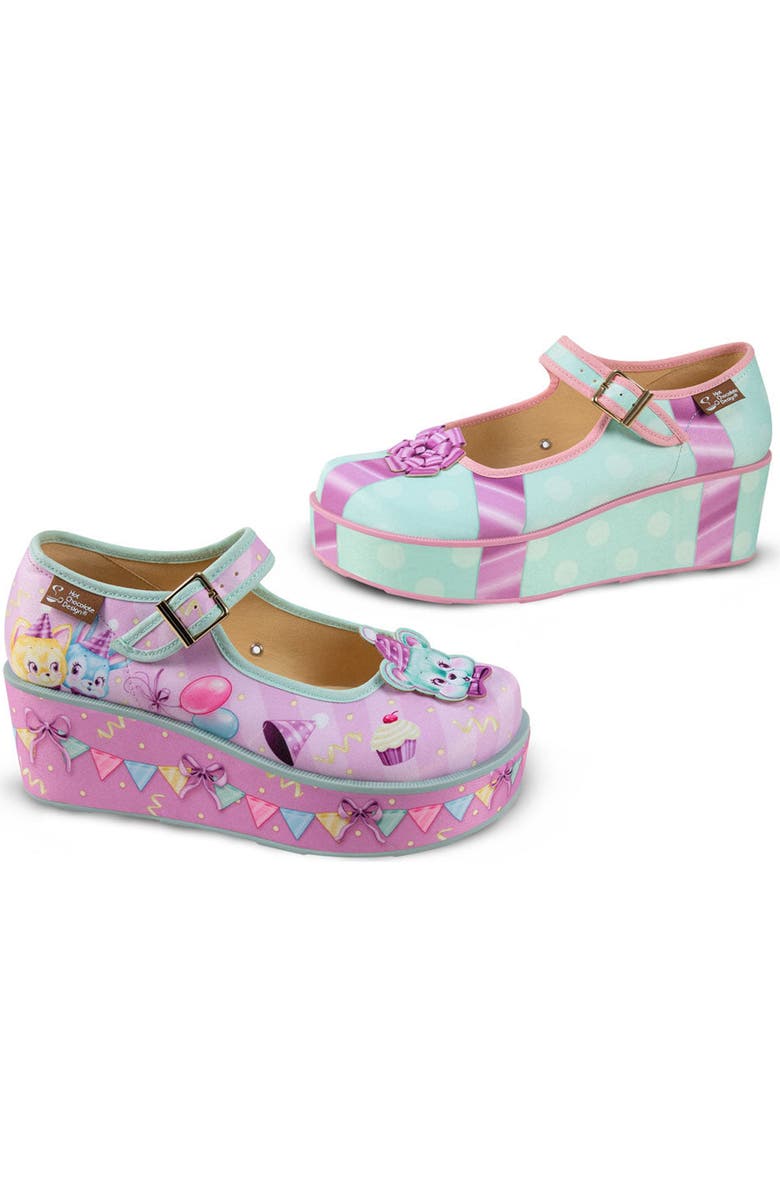 Hot Chocolate Design Birthday Buddies Women's Mary Jane Platforms, Alternate, color, Birthday Buddies