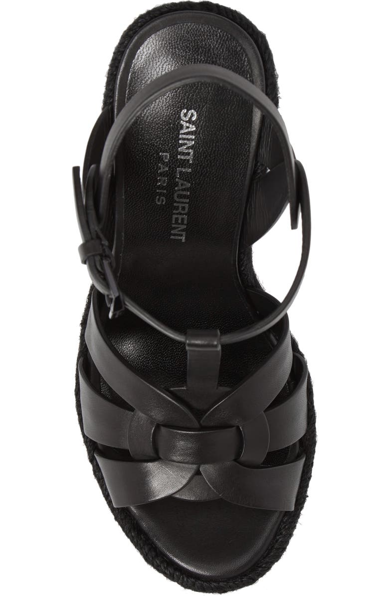 Saint Laurent Tribute Espadrille Wedge, Alternate, color,